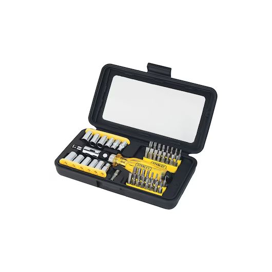 Juego de Destornillador con Ratchet con 47Pzs Intercambiables Stanley