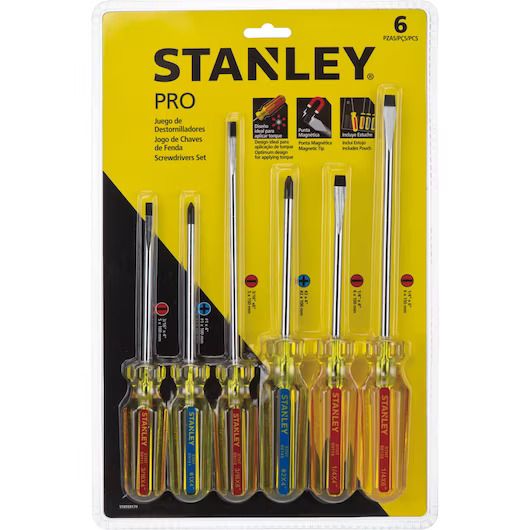 Juego de 6 Destornilladores Pro Stanley