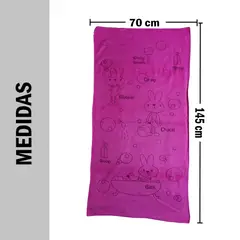 GENERICO - Toalla de Algodón - Rosado 145x70cm