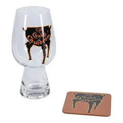 PALADONE - VASO DE VIDRIO CON POSAVASOS CAULDRON