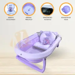 VOYAGE - Bañera Plegable con Termómetro «AQUATIC» Purple