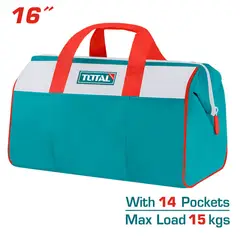 Total Tools - BOLSO PORTA HERRAMIENTAS 16 PULGADAS  REFORZADO INDUSTRIAL TOTAL-THT261625
