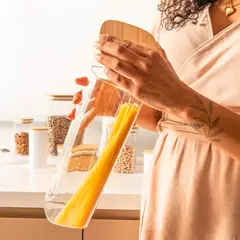 HYGGE - Contenedor Hermético con Tapa Bambú