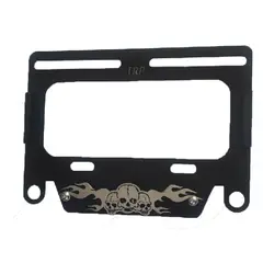 GENERICO - Porta Placa para Moto en Acero Inox modelo Calaveras