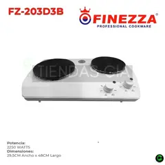 FINEZZA - Cocina Eléctrica FINEZA FZ-203D3B 2 Hornillas