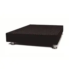 MUEBLES MACRUMO - Box Tarima reforzado y acolchado 1.5 Plazas - Negro / Inc Almohada