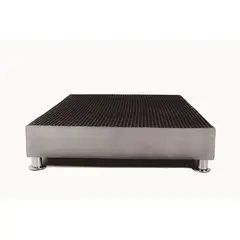 MUEBLES MACRUMO - Box Tarima reforzado y acolchado 2 Plazas - Gris Claro / Inc Almohada