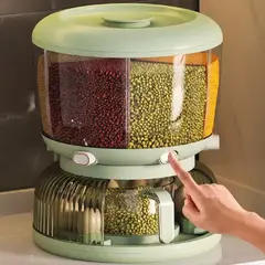 GENERICO - Dispensador de Alimentos Giratorio Con Porta huevos - 6 kilos/ Verde