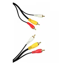 TRAUTECH - CABLE RCA 3X3 AUDIO Y VIDEO A/R/B DE 10 METROS