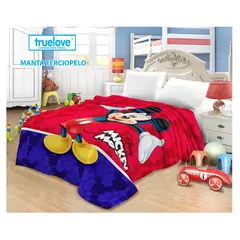 TRUELOVE - Manta Infantil Piel Durazno Mickey Mouse 1.5 plazas