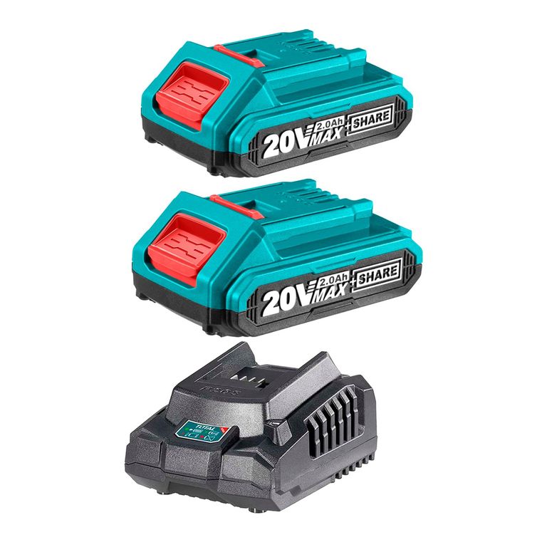 BATERÍA 20V 2AH LITHIO TOTAL PORTÁTIL INDICADOR LED X2 U