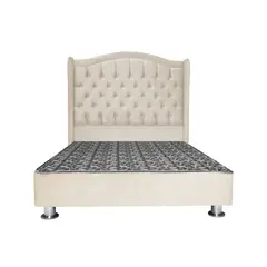 MUEBLES MACRUMO - Cama tapizada Paris - 2 Plz - Color beige