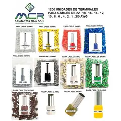 IMPORTADO MC - TERMINALES PARA CABLES 22 -18- 16- 14- 12- 10- 8- 6- 4- 2 -1 y 2/0 AWG