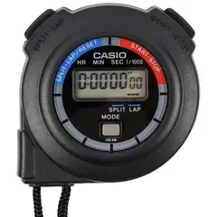 CASIO - Cronómetro HS-3 Rango 10 Horas 7 Digitos 01/100 - Negro