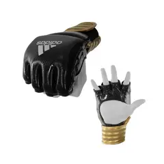 ADIDAS - GUANTES MMA HYBRID FIGHT BLACKGOLDSILVER L