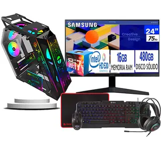 TEROS - PC Completa Intel Core i7 6700 16GB Ram 480 GB SSD Monitor 24 FHD