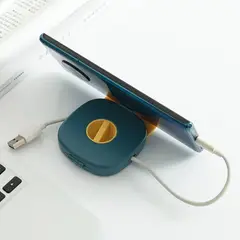 GENERICO - Organizador de Cables Giratorio con Soporte de Celular Aleatario x3