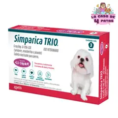 SIMPARICA - De TRIO 2.5 - 5 kg x 3 Pastillas