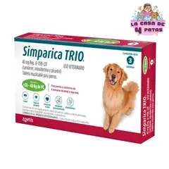 SIMPARICA - TRIO de 20 a 40 kg x 3 Pastillas
