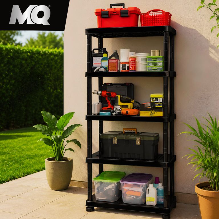 Estantería Modular Modelo Superforte 5 Niveles Color Negro - MQ