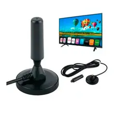 GENERICO - Antena TV Digital HDTV 4K con Base Magnética y Cable 5M Alta Señal