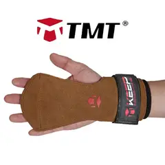 TMT - Muñequera de cuero genuino para gimnasio