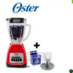 OSTER - Licuadora 2 velocidades BLSTKAG-RPB Oferta -ROJO + CUCHILLA