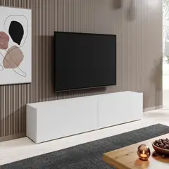 TU MESITA - Mesa de TV Clásica Nieves color Blanco 2 puertas