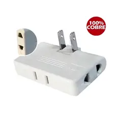 OPALUX - Adaptador Enchufe Triple Giratorio XD-608-FW