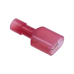 GENERICO - Terminal Aislado de Nylon Fast On Macho Rojo 22-16AWG x 100 Uds