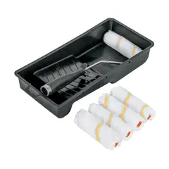 TRUPER - Kit para pintor + 5 rodillos de 4" + bandeja y maneral