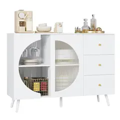 DIBA MUEBLES - Mueble Vitrina Aparador Pazya Blanco