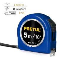 PRETUL - Wincha Cinta Métrica 5 metros Azul