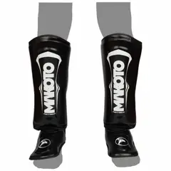 MAKOTO - Canilleras de Muay Thai M1 Negro - Poliuretano - M