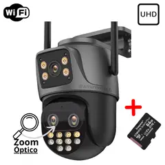 GENERICO - Camara de Seguridad Doble Lente con Ultra Zoom IP Wifi + Memoria de 15 dias