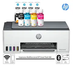 HP - Impresora Smart Tank 580 Multifuncional Inalambrico