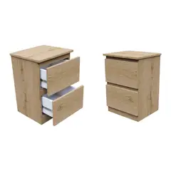 MUEBLES MACRUMO - Veladores 2 Cajones Color Tribeca (SET X2)