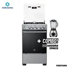 INDURAMA - COCINA DE PIE A GAS 4 HORNILLAS - FONTANA + LICUADORA IMACO