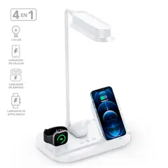 KELLER - Lámpara LED Flexible con Carga Inalámbrica 4 en 1 Blanco T80