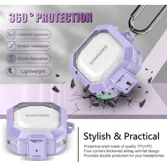 GENERICO - Funda transparente para Samsung Galaxy Buds Live - Lila