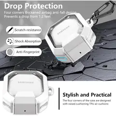 GENERICO - Funda transparente para Samsung Galaxy Buds Pro - Blanco