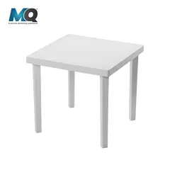 QRUBBER - Mesa ExteriorInterior Cuadrada Modelo Infinity Color Blanco MQ