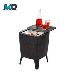 QRUBBER - Mesa Cooler Color Café Oscuro 58cm x 415cm x 415cm MQ