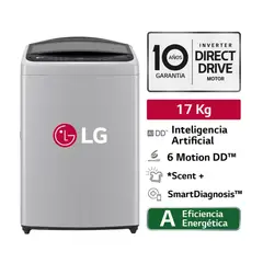 LG - Lavadora Carga Superior WT17DV6T AI DD Inteligencia Artificial 17 Kg