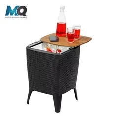 QRUBBER - Mesa Cooler Color Marrón 58cm x 415cm x 415cm MQ