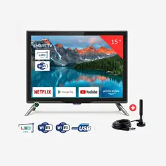 GENERICO - Televisor Smart Tv LED Yuntel YTV-15SDT 15" Wifi Android 12 + ANTENA