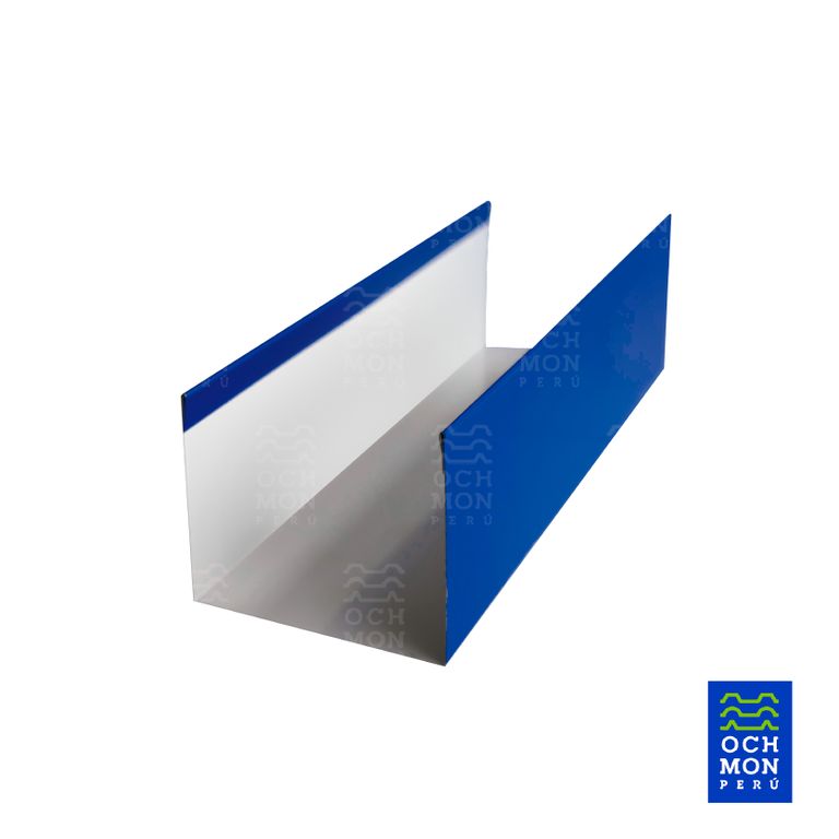 Canaleta Azul Tipo U Material Aluzinc 030mm D30 x 300cm de largo
