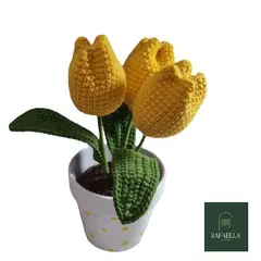 GENERICO - RAMO DE FLORES ETERNAS TEJIDAS A CROCHET