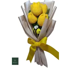 GENERICO - RAMO DE FLORES ETERNAS TEJIDAS A CROCHET AMALIA