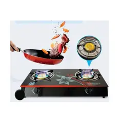 GENERICO - Cocina de mesa a Gas de 2 Hornillas vitrocerámico.